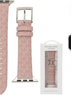 $85 NEW Michael Kors Logo Blush 38/40mm Band Strap Pink Apple Watch